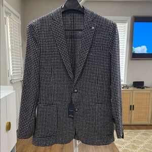 Stafford Black and White Blazer